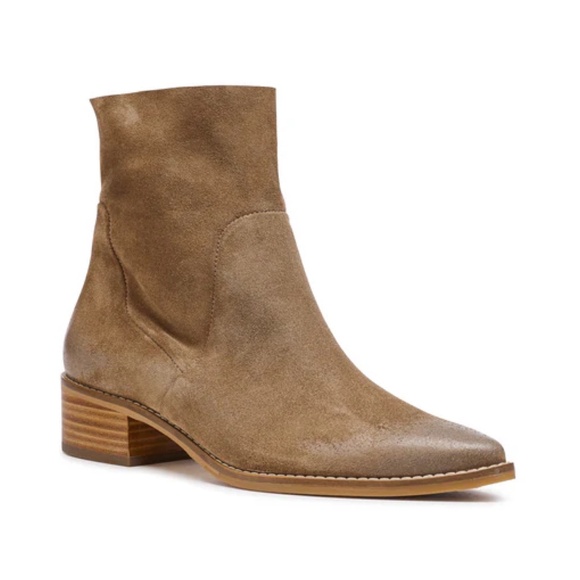 New Paul Green Willow Boot In Antelope Soft Suede Sz 6